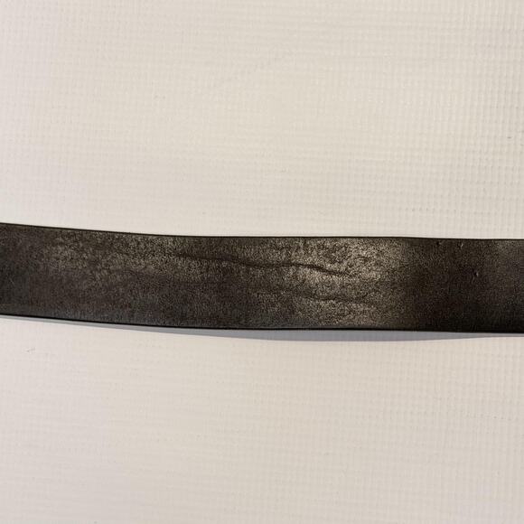 Brave Leather Belt Womens 26 Black Removable Buckle Distressed Silver Western - Picture 7 of 12